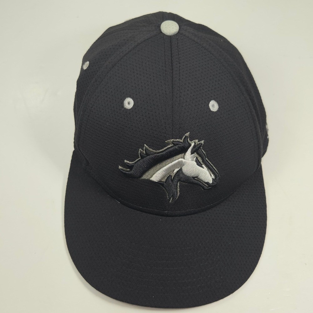 The Game Pro GP102 Black Horse Logo Embroidered Structured Hat Mens OSFM